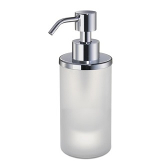 Round Frosted Crystal Glass Soap Dispenser Windisch 90463M